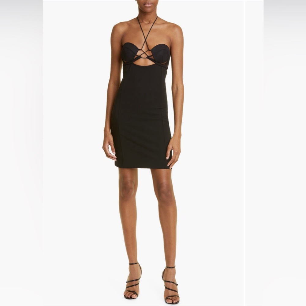 Nensi Dojaka Holman Halter Neck Cutout Minidress- Sz Small
